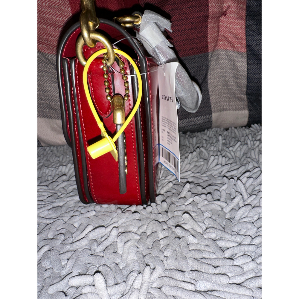Coach Rogue top handle Red Leather Handbag - Picture 4 of 9